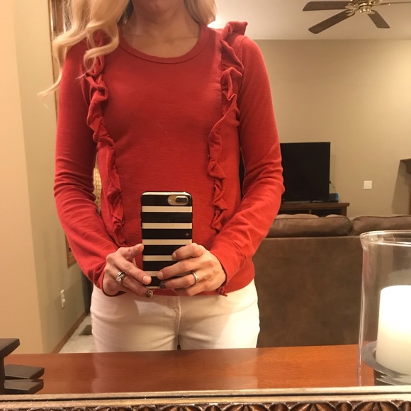 Splendid Red Ruffle Top XS - Picture 2 of 3